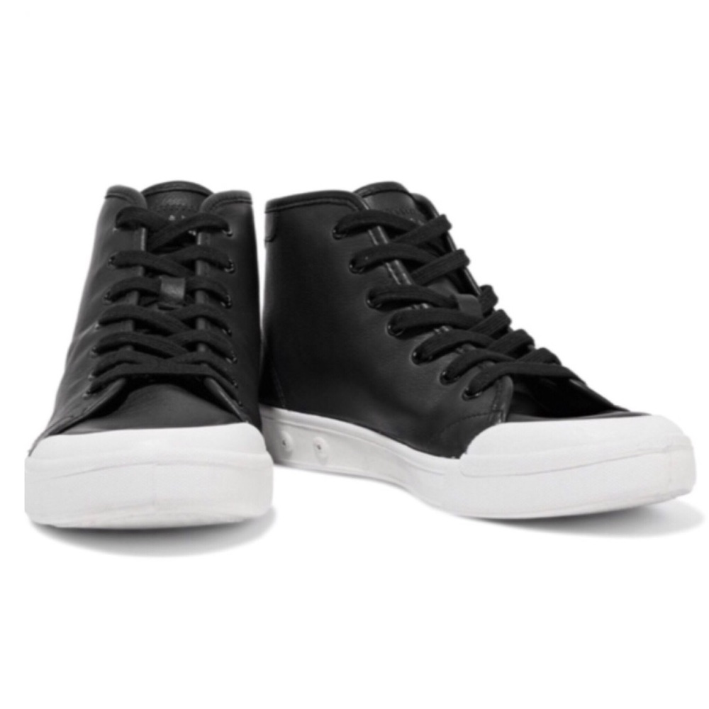 Rag & Bone Standard Issue Black Leather High Tops